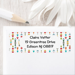 Colourful Arrows Return Address Label