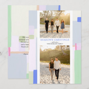 Colourful Art Christmas Holiday Photo Greeting Car