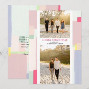 Colourful Art Christmas Holiday Photo Greeting Car