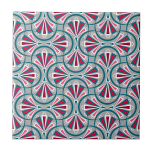 Colourful art deco pattern. ceramic tile