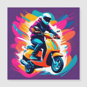 Colourful Art Depiction of a Person Riding