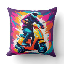 Colourful Art Depiction of a Person Riding