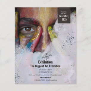 Colourful Art Exhibition Flyer Portrait, Art 