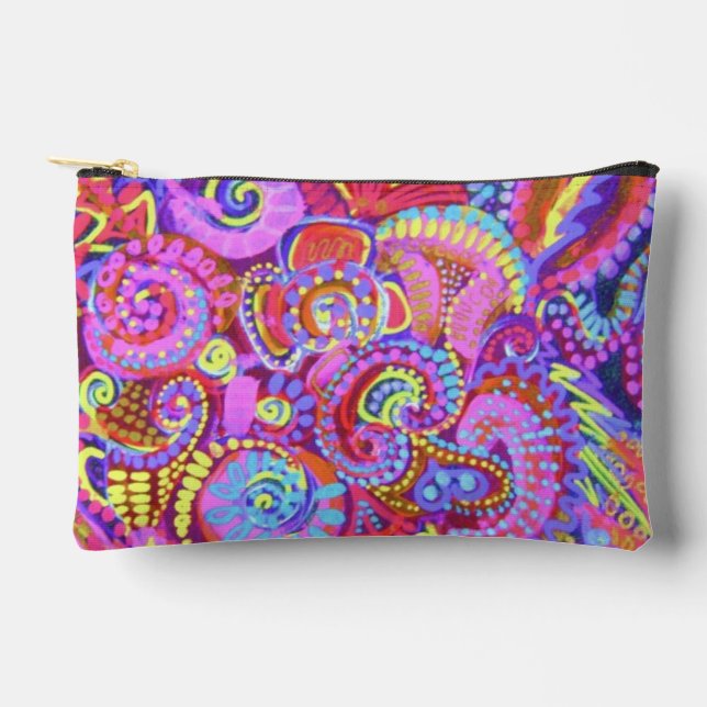 Colourful Art Makeup Bag #1-Original Fashion Desig (Front)