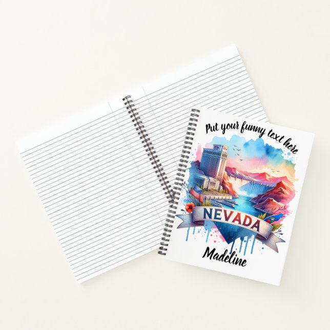 Colourful art of Nevada's landmarks Notebook (Inside)