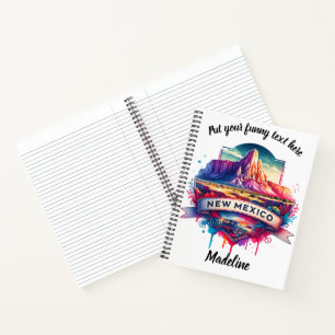 Colourful art of New Mexico landscapes Notebook
