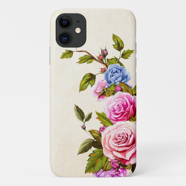 Colourful Art Roses Bouquet Case-Mate iPhone Case (Back)