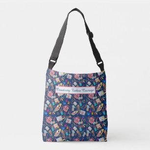 Colourful Art Supplies Creative pattern for Artist Crossbody Bag