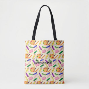 Colourful Art Supplies Tote Bag