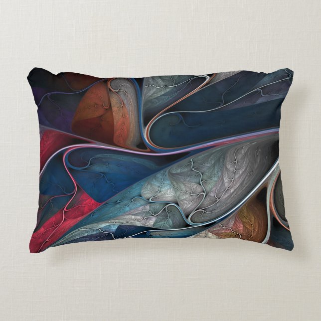 Colourful Art Throw Pillow (Front)