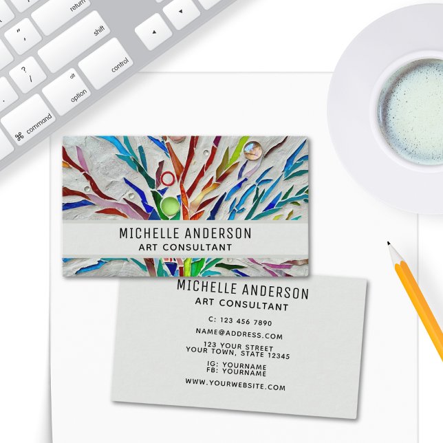 Colourful Artist Consultant  Business Card (Creator Uploaded)