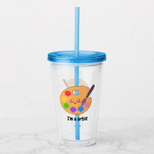 Colourful Artist Paint Acrylic Tumbler