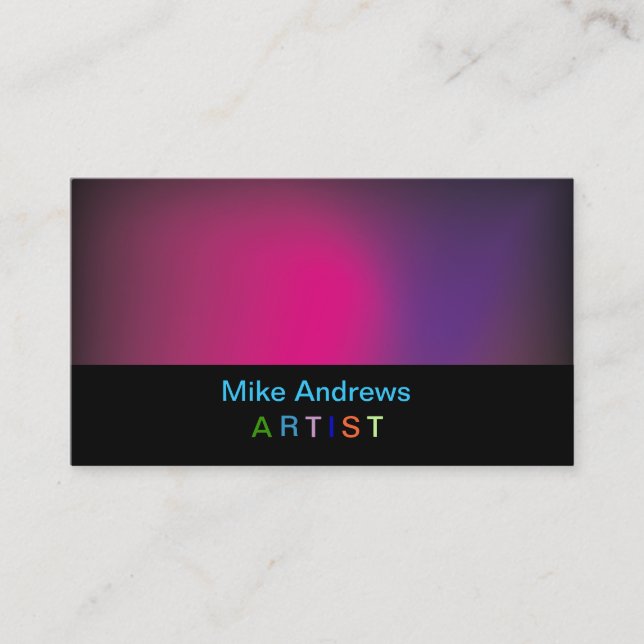 Colourful Artist-Painter Business Card (Front)