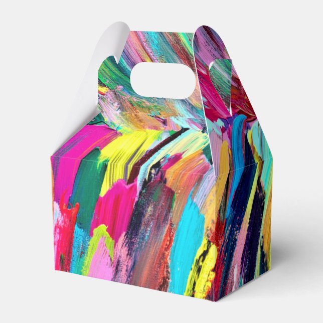 Colourful artist palette    favour box (Front Side)