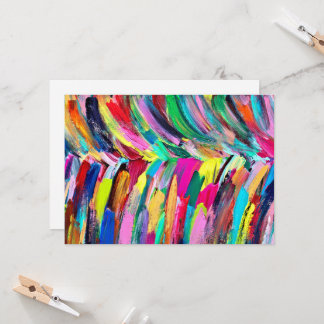 Colourful artist palette  invitation