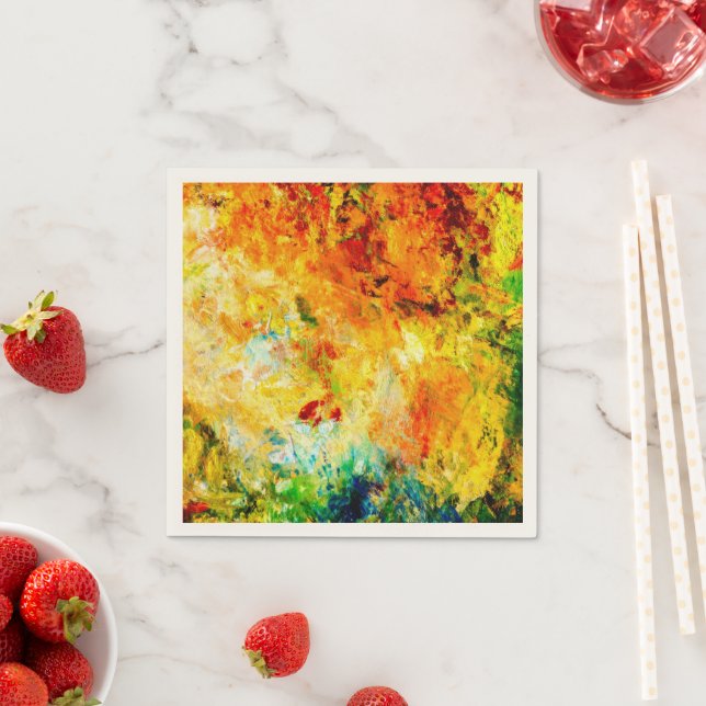 Colourful Artist Palette Napkin (Insitu)