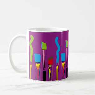 Colourful Artist Tools Contemporary Arts Coffee Mug