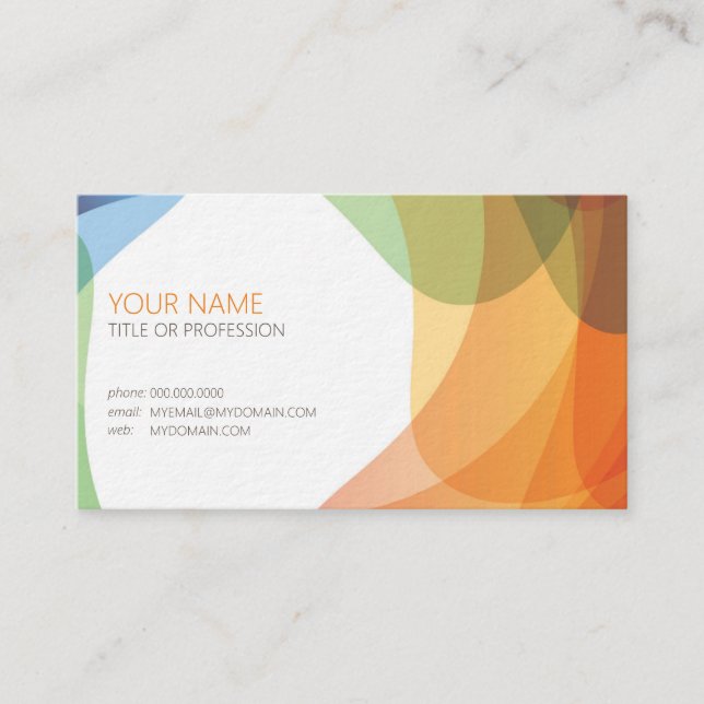 Colourful Artistic Business Card (Front)