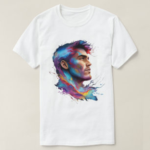 Colourful Artistic Face T-Shirt – Unique design