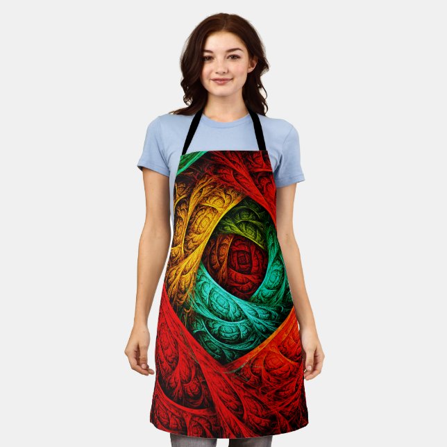 Colourful Artistic Modern Abstract Art Pattern #09 Apron (Worn)