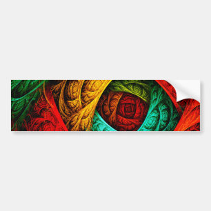 Colourful Artistic Modern Abstract Art Pattern #09 Bumper Sticker