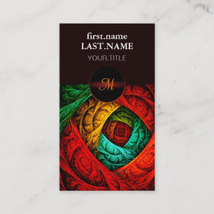 Colourful Artistic Modern Abstract Art Pattern #09 Business Card
