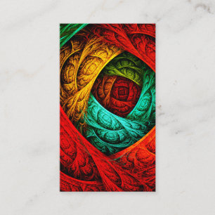 Colourful Artistic Modern Abstract Art Pattern #09 Business Card