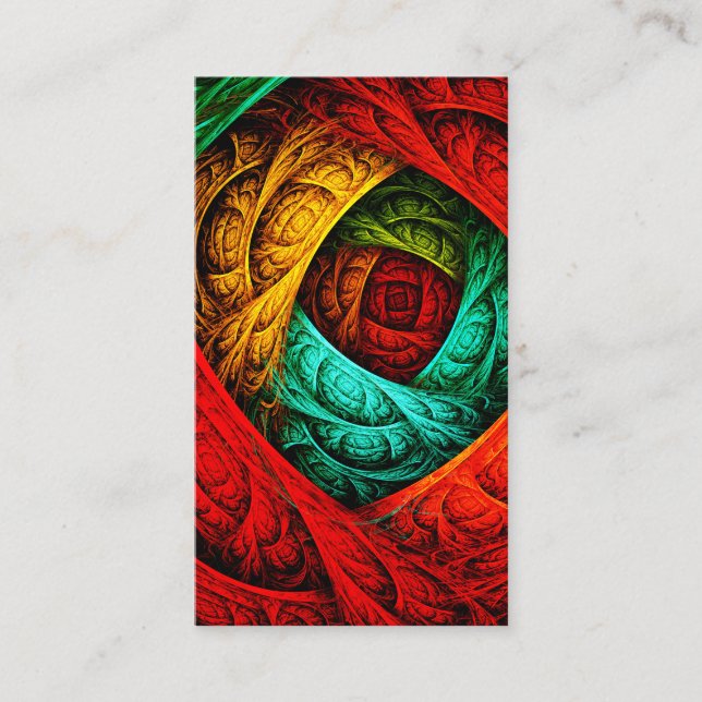 Colourful Artistic Modern Abstract Art Pattern #09 Business Card (Front)