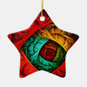 Colourful Artistic Modern Abstract Art Pattern #09 Ceramic Ornament