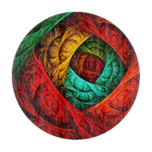 Colourful Artistic Modern Abstract Art Pattern #09 Cutting Board