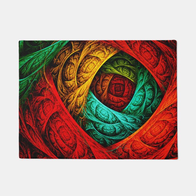 Colourful Artistic Modern Abstract Art Pattern #09 Doormat (Front)