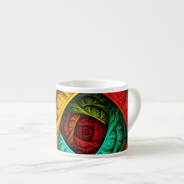 Colourful Artistic Modern Abstract Art Pattern #09 Espresso Cup (Front Right)