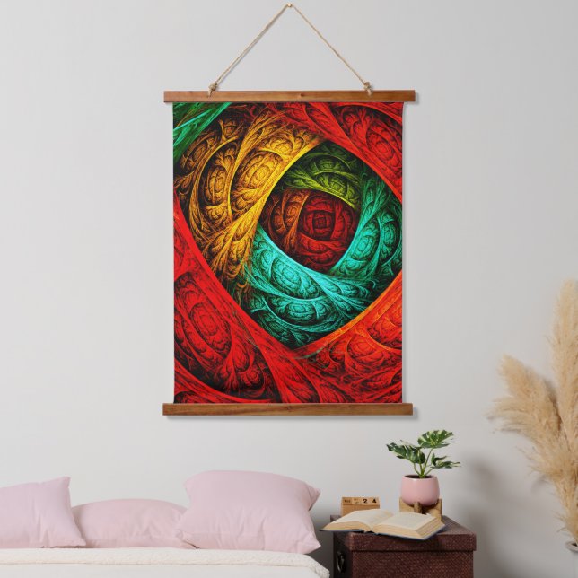 Colourful Artistic Modern Abstract Art Pattern #09 Hanging Tapestry (Bedroom)