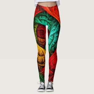 Colourful Artistic Modern Abstract Art Pattern #09 Leggings