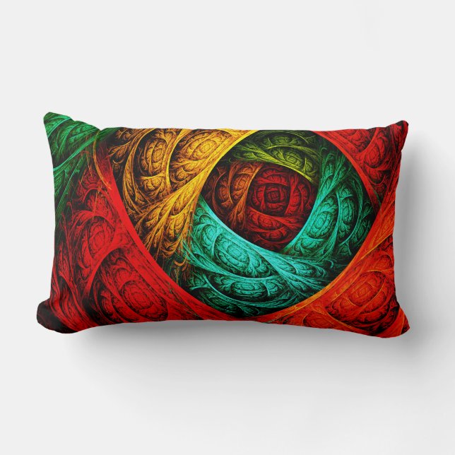 Colourful Artistic Modern Abstract Art Pattern #09 Lumbar Cushion (Front)