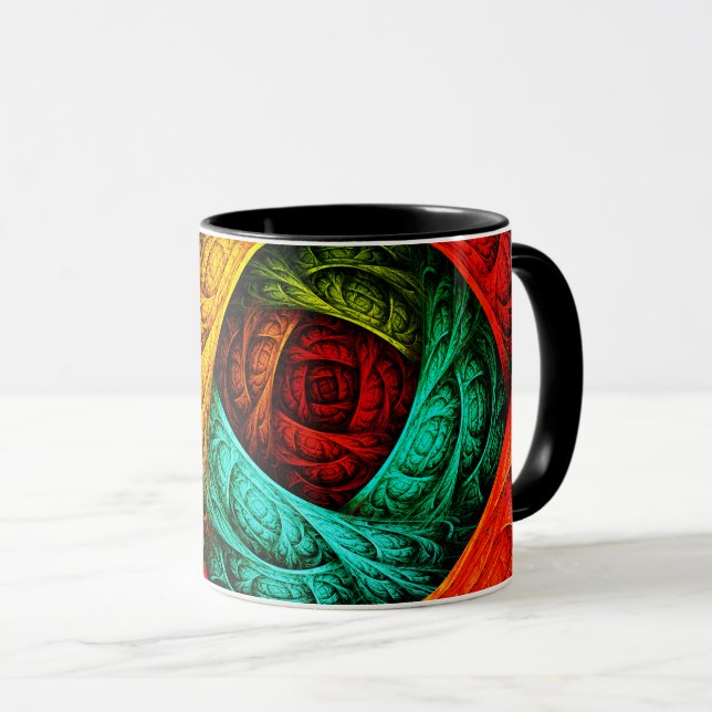 Colourful Artistic Modern Abstract Art Pattern #09 Mug (Front Right)