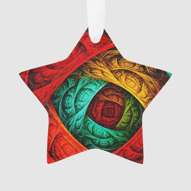 Colourful Artistic Modern Abstract Art Pattern #09 Ornament (Front)