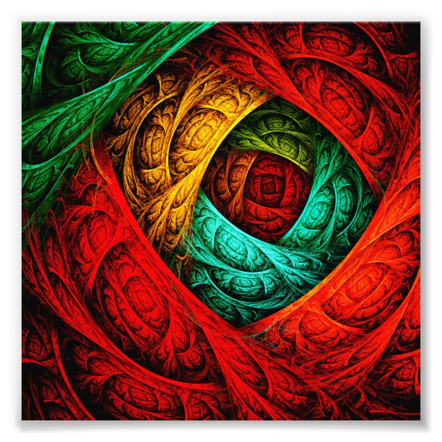 Colourful Artistic Modern Abstract Art Pattern #09 Photo Print (Front)