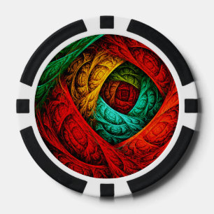 Colourful Artistic Modern Abstract Art Pattern #09 Poker Chips