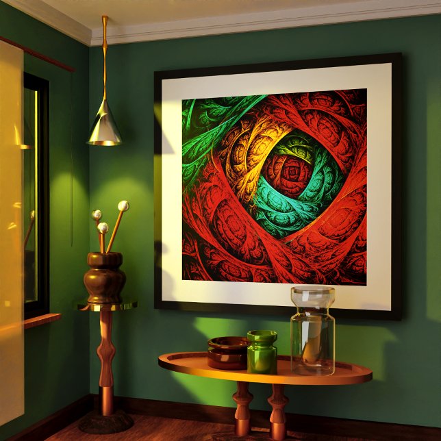 Colourful Artistic Modern Abstract Art Pattern #09 Poster (Colorful Artistic Modern Abstract Art Pattern #09 Poster)