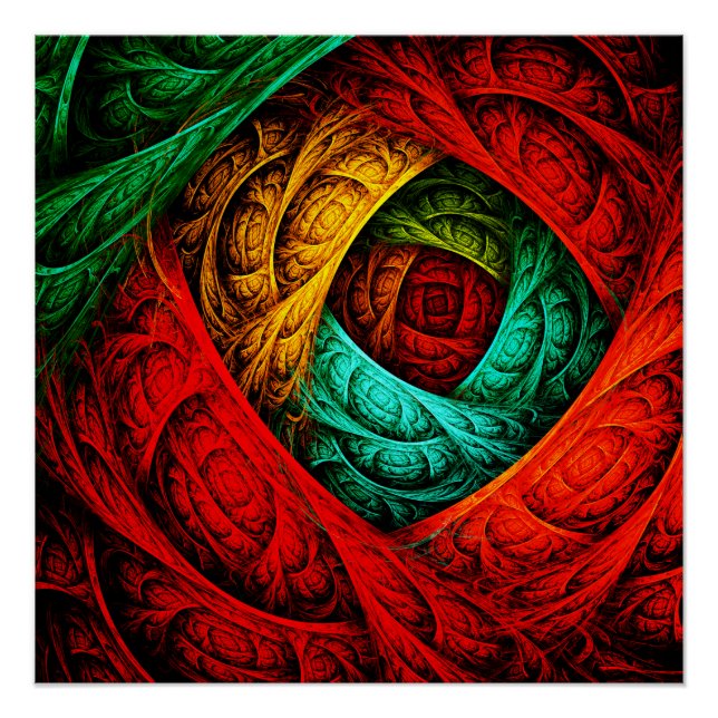 Colourful Artistic Modern Abstract Art Pattern #09 Poster (Front)