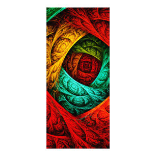 Colourful Artistic Modern Abstract Art Pattern #09 Rack Card