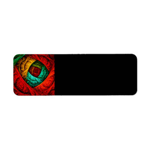 Colourful Artistic Modern Abstract Art Pattern #09 Return Address Label