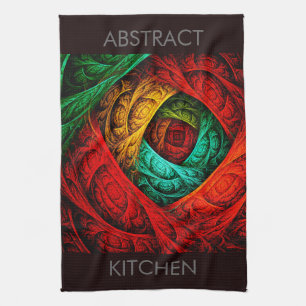 Colourful Artistic Modern Abstract Art Pattern #09 Tea Towel