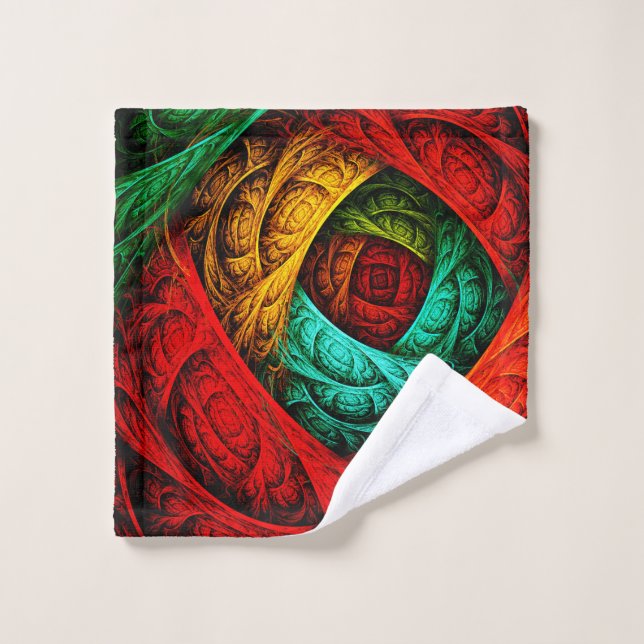 Colourful Artistic Modern Abstract Art Pattern #09 Wash Cloth (Wash Cloth)