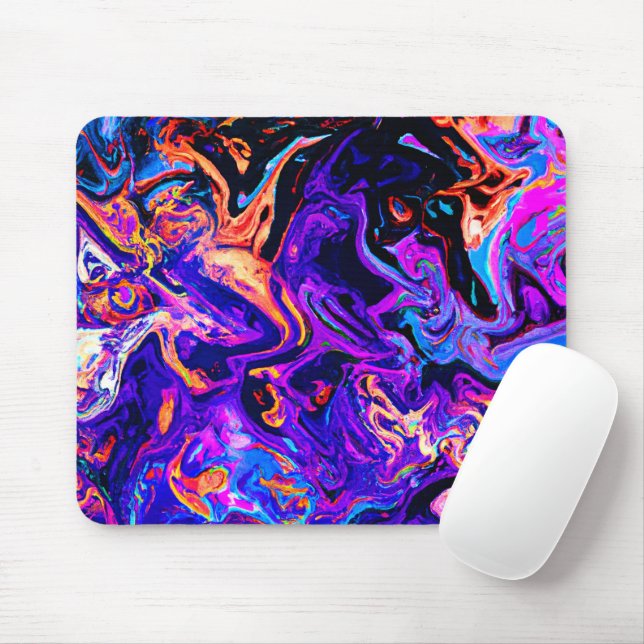 Colourful Artistic Patterns Mouse Pad (With Mouse)