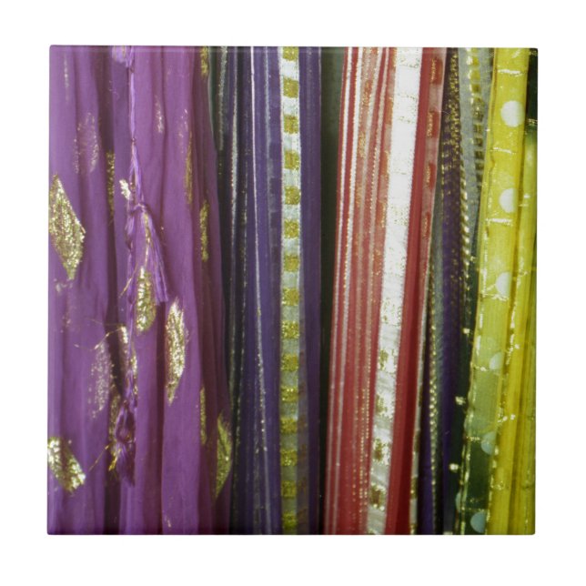 Colourful Asian Scarves Tile (Front)