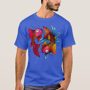 Colourful Asian Style Yin Yang Koi Fish gift T-Shirt