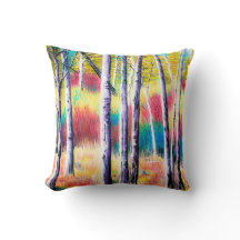 Colourful Aspen Fall Pillow