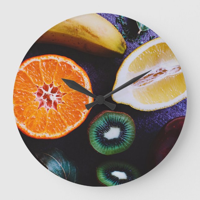 Colourful Assorted Fruits Large Clock (Front)